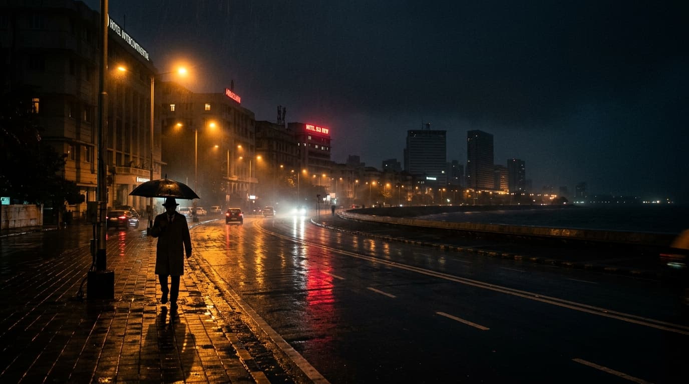 Mumbai Midnight Marine Drive Noir